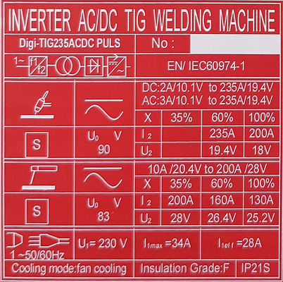 230V IGBT Digital Inverter Ac Dc Tig Welder Tig Mma Welding Machine Aluminum